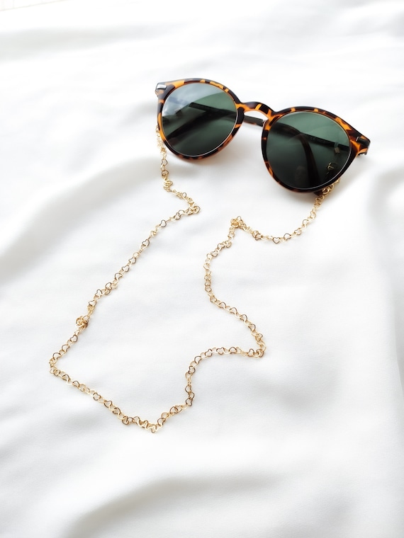 Tortoise Shell Sunglasses with Gold Chain Tortoiseshell Kris Tortoiseshell Chain-Detail Sunglasses - T  main image 4