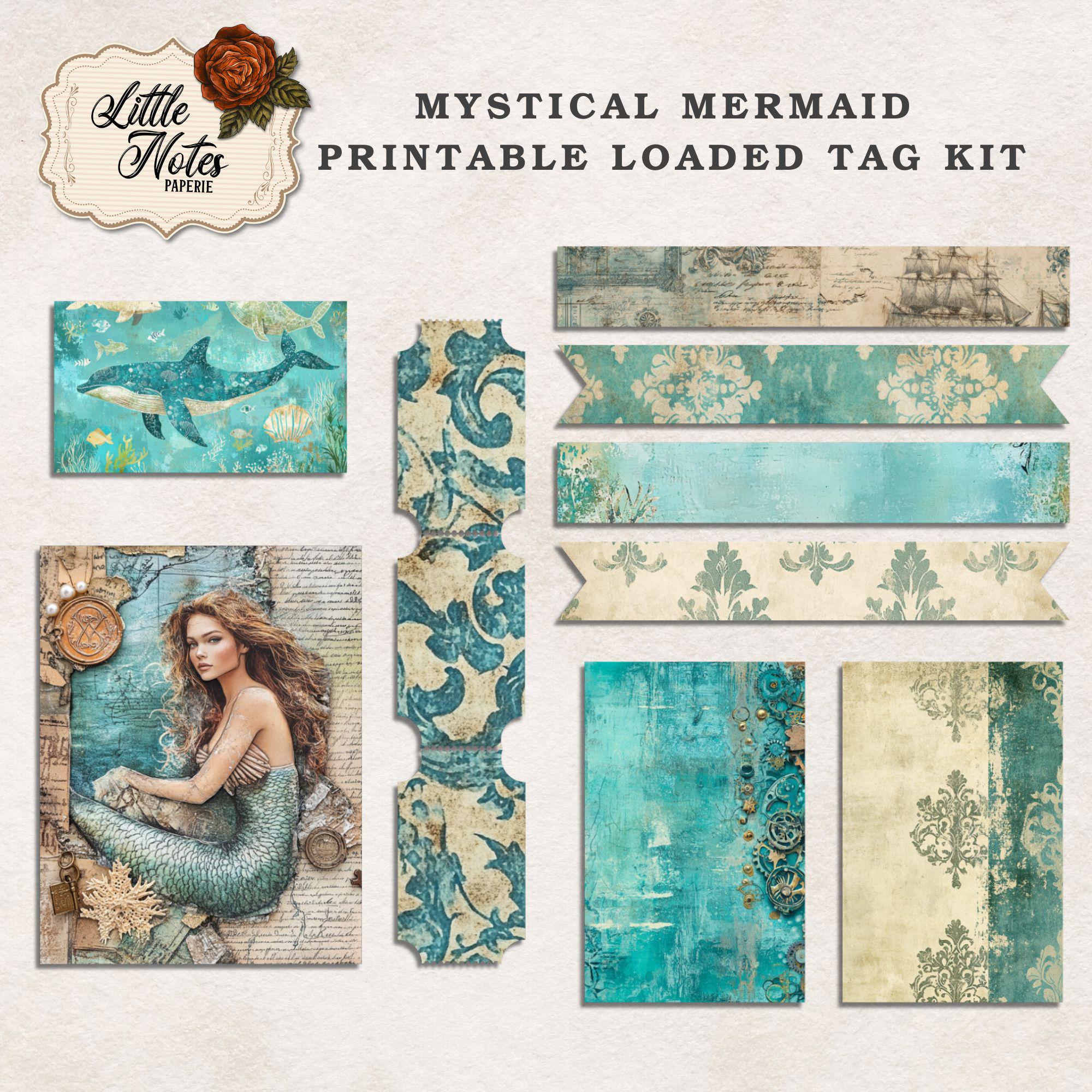 Digital Junk Journal Loaded Folder Pocket Tags, Shabby Ephemera ...