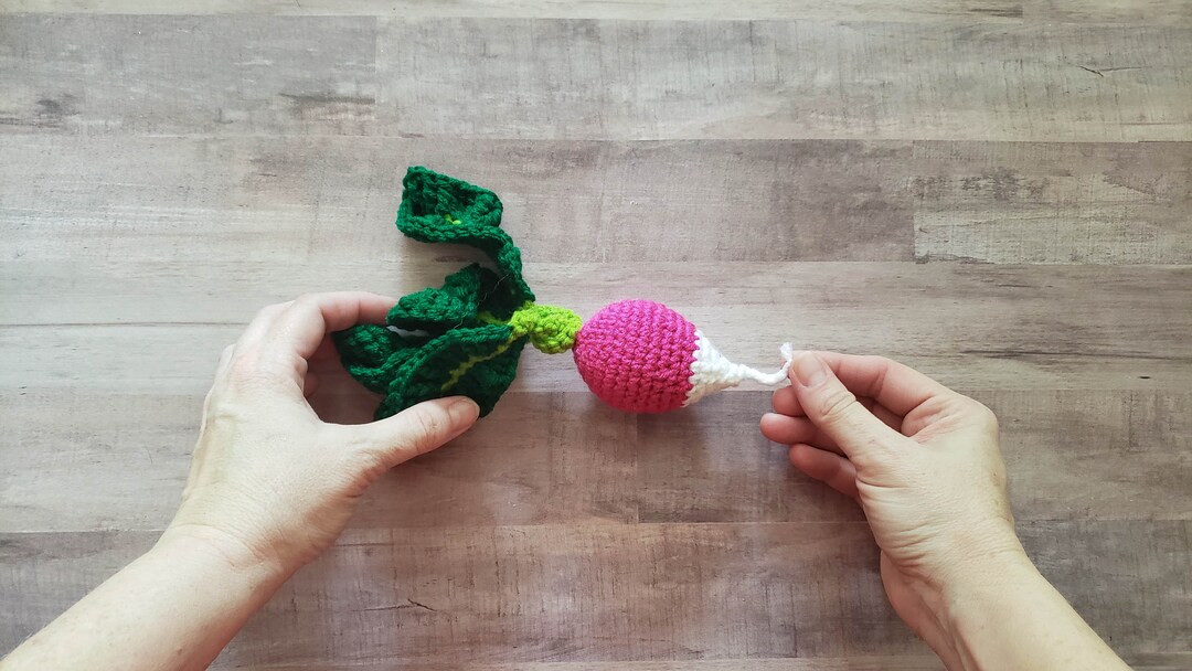Radish, Play Food, Pretend Food, Crochet Radish, Toy Food, Pretend Play