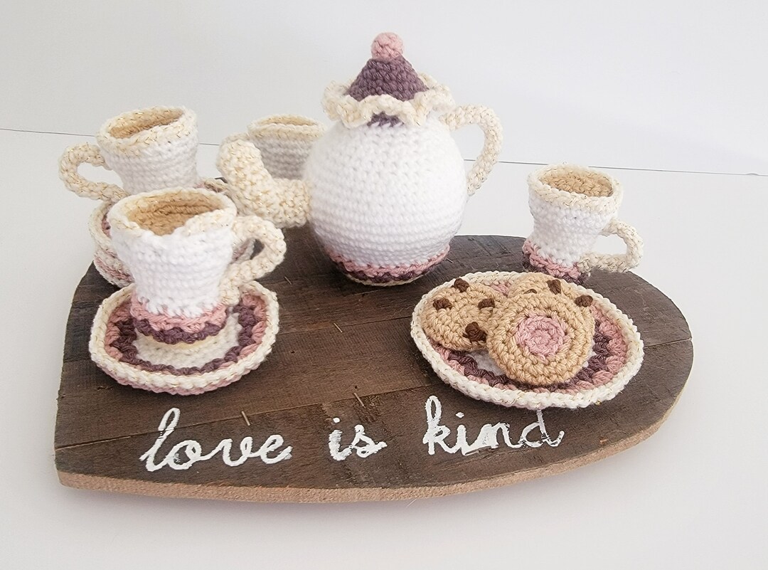 Play Tea Set, Crochet Tea Set, Beauty and the Beast, Mrs. Potts Etsy