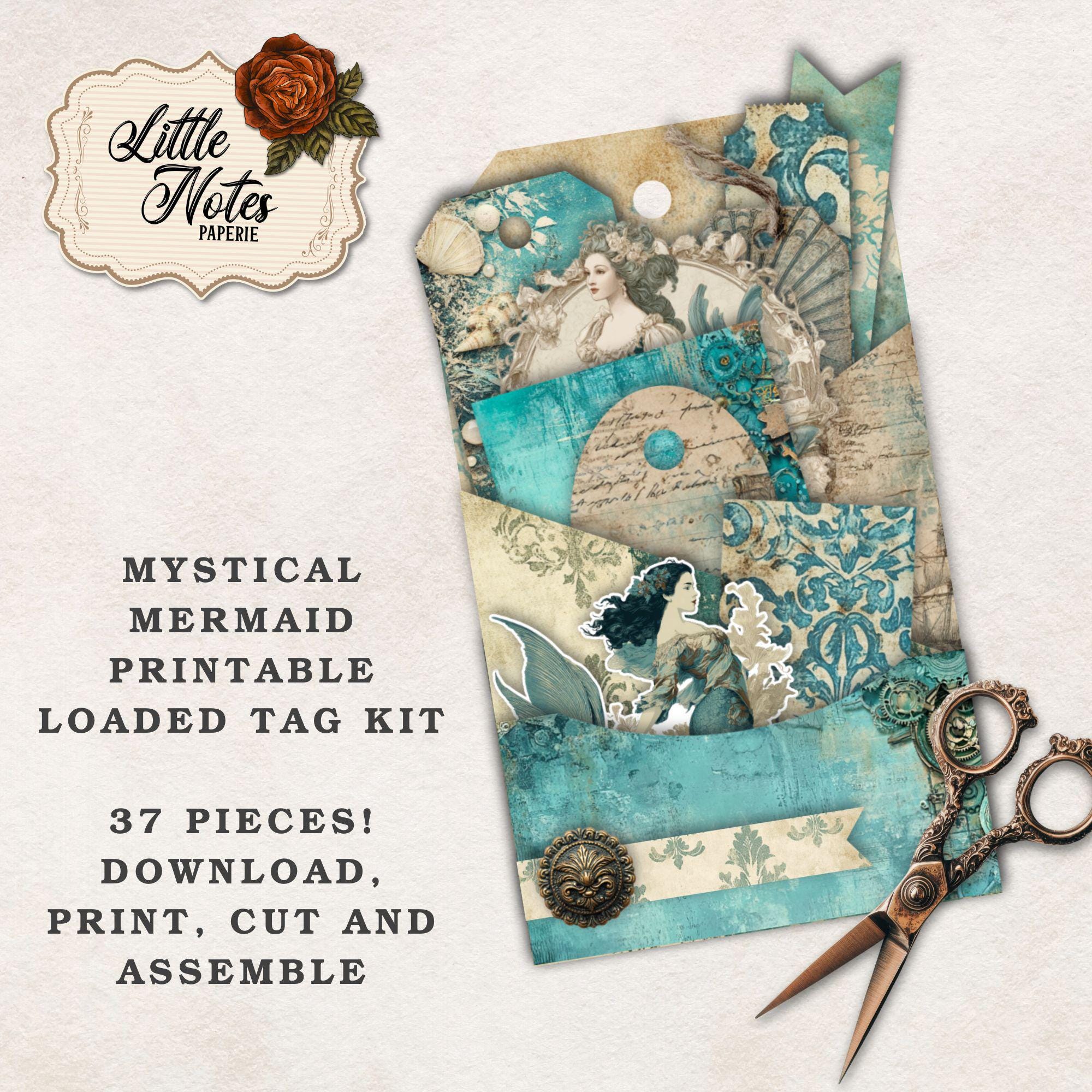 Digital Junk Journal Loaded Folder Pocket Tags, Shabby Ephemera ...