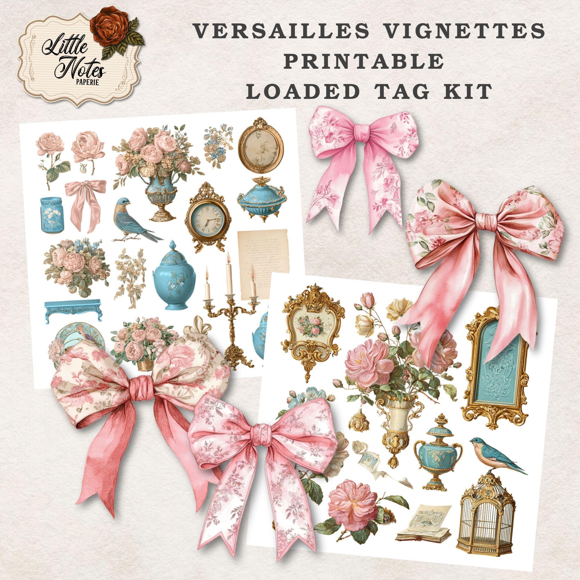 Digital Junk Journal Loaded Folder Pocket Tags, Shabby Ephemera, French ...