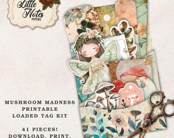 Digital Junk Journal Loaded Folder Pocket Tags, Shabby Ephemera, French ...