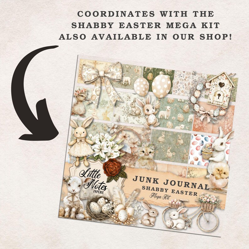 Digital Junk Journal Loaded Folder Pocket Tags, Shabby Ephemera, Easter ...