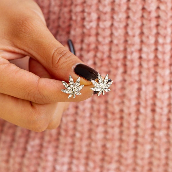 Cannabis Stud Earrings