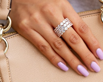 Classic Eternity Ring Bands/Stackable Ring/ Valentines sale