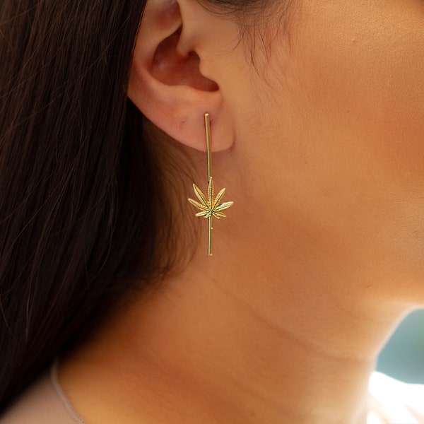 Cannabis Rain Drops Earrings