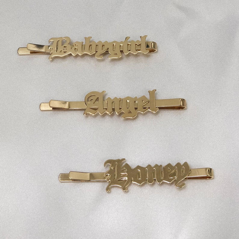 Old Enlish Hair Pins Trendy Hairpins Name Hair Pins Etsy