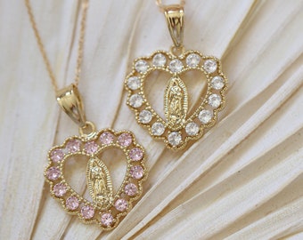 Virgin Mary Pendant Gold Filled Necklace
