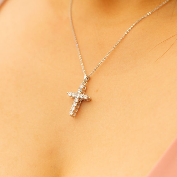 Juanitro - Rhinestone Cross Necklace | YesStyle