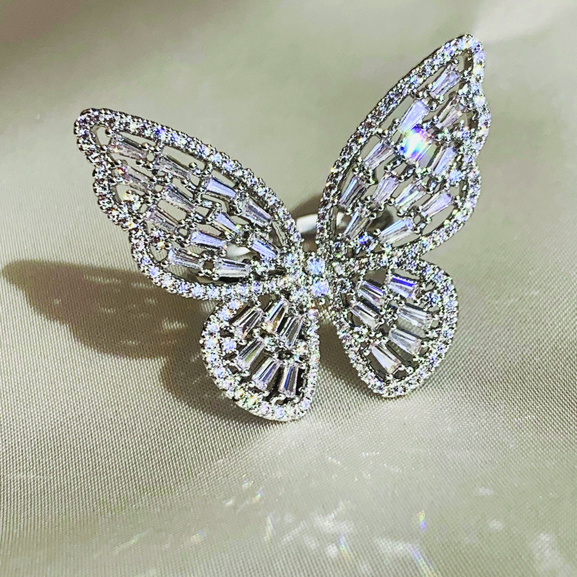 Large Butterfly Ring Etsy