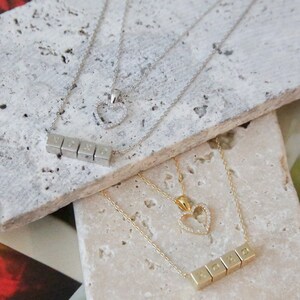 Xoxo Heart Necklace Set, collar en capas de oro de 24k