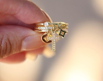 Charm Cross Ring for Women in Silver - Fashion Accessory