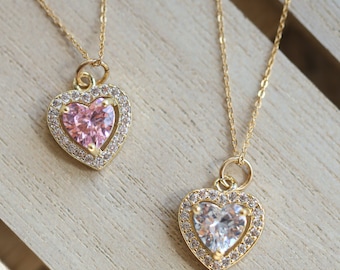 Heart Pendant Gold Filled Necklace