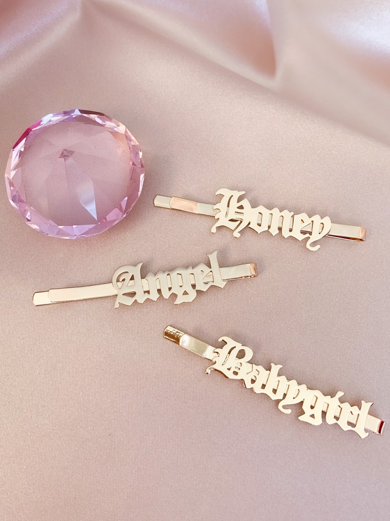 Old Enlish Hair Pins Trendy Hairpins Name Hair Pins Etsy