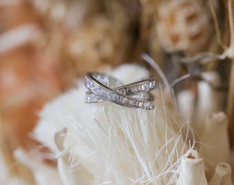 Crossover Silver Cubic Zirconia |Silver Ring