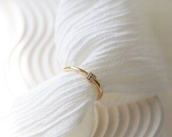 Maddie CZ Dainty Minimalist Ring, Stacking CZ Ring , Gold Filled, 14k Gold Ring
