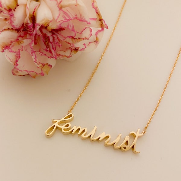 Feminist Gold Dipped necklace