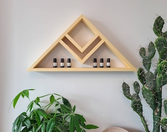 Acalan Triangle Aztec Shelf - Minimalist Decor - Boho Decor - Wood Shelves - Rustic Decor