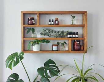 Essential Oils Shelf - Wood Wall Decor - Aromatherapy Shelf - Essential Oils Display - Succulent Display