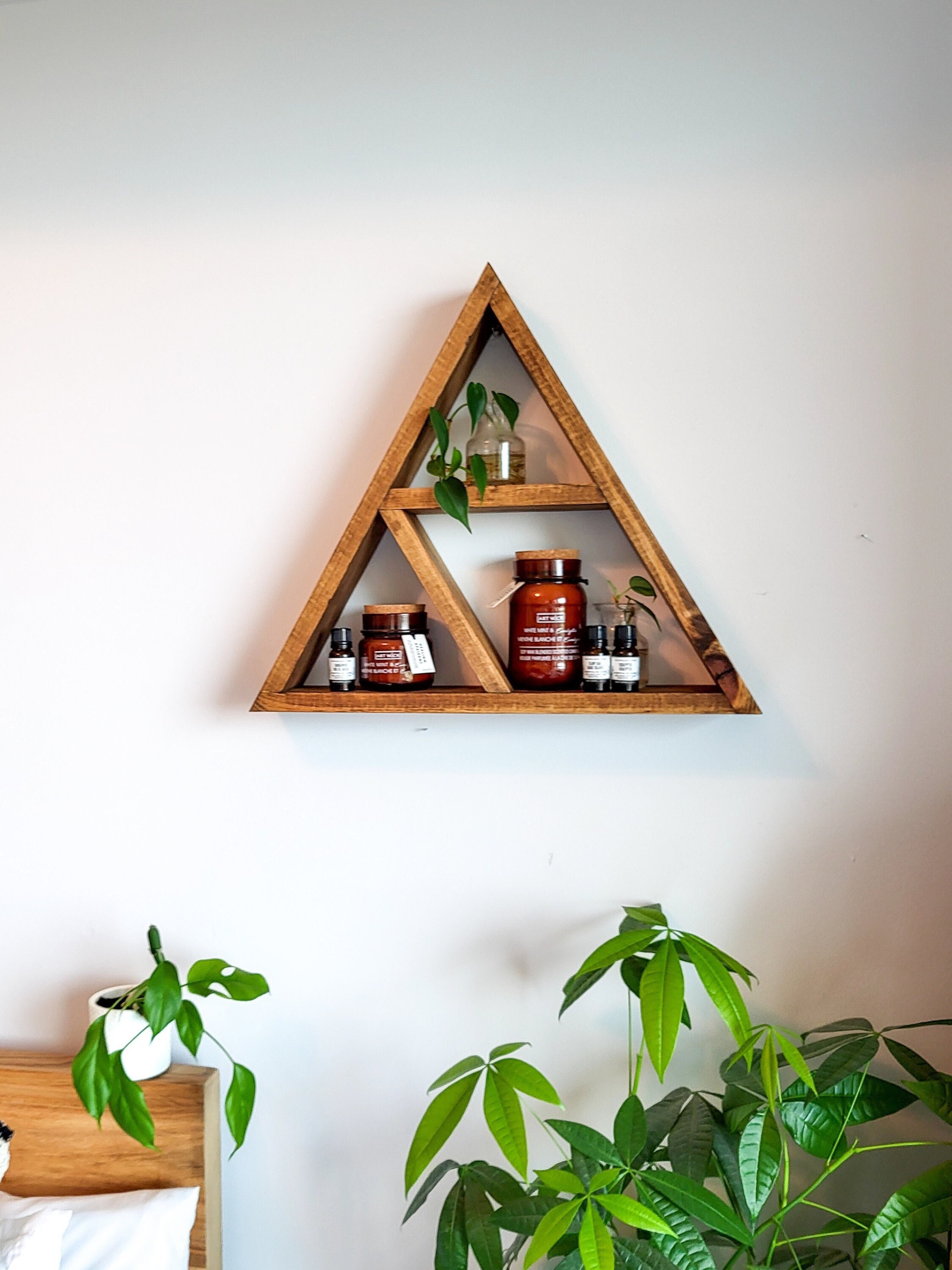 Triangle Shelf Rack Rustic Triangle Shelf - Etsy