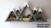 Five Peak Wood Mountain Shelf - Wood Mountain Shelf - Wall Hangings - Floating Shelf - Nursery Room Decor - Wood Mountain Wall Art 