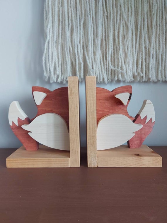 Fox Bookends Nursery Decor Animal Decor Wilderness Etsy