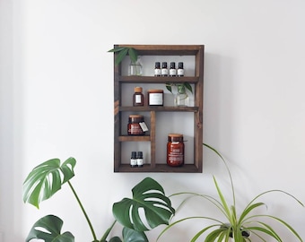 Essential Oils Shelf - Wood Wall Decor - Aromatherapy Shelf - Essential Oils Display - Succulent Display