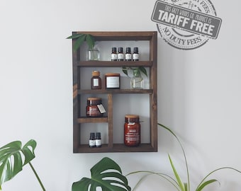 Medium Essential Oils Shelf - Wood Wall Decor - Aromatherapy Shelf - Essential Oils Display - Succulent Display
