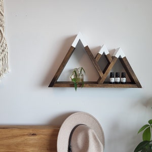 Mini Wood Mountain Shelf - Nursery Decor - Wall Hangings - Mountain Decor - Adventure Decor - Mountain Theme