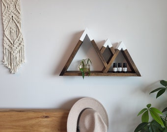 Mini Wood Mountain Shelf - Nursery Decor - Wall Hangings - Mountain Decor - Adventure Decor - Mountain Theme