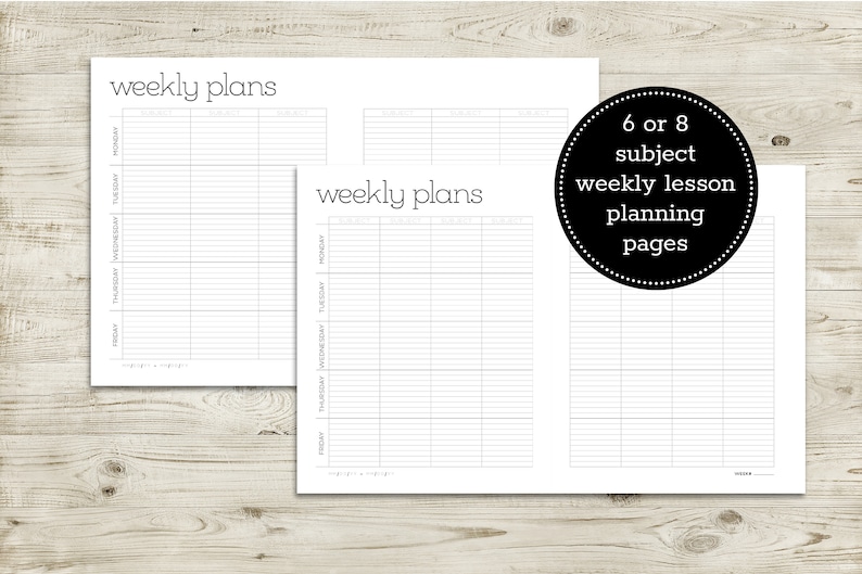 Simple Homeschool Planner Pages - Printable - Etsy