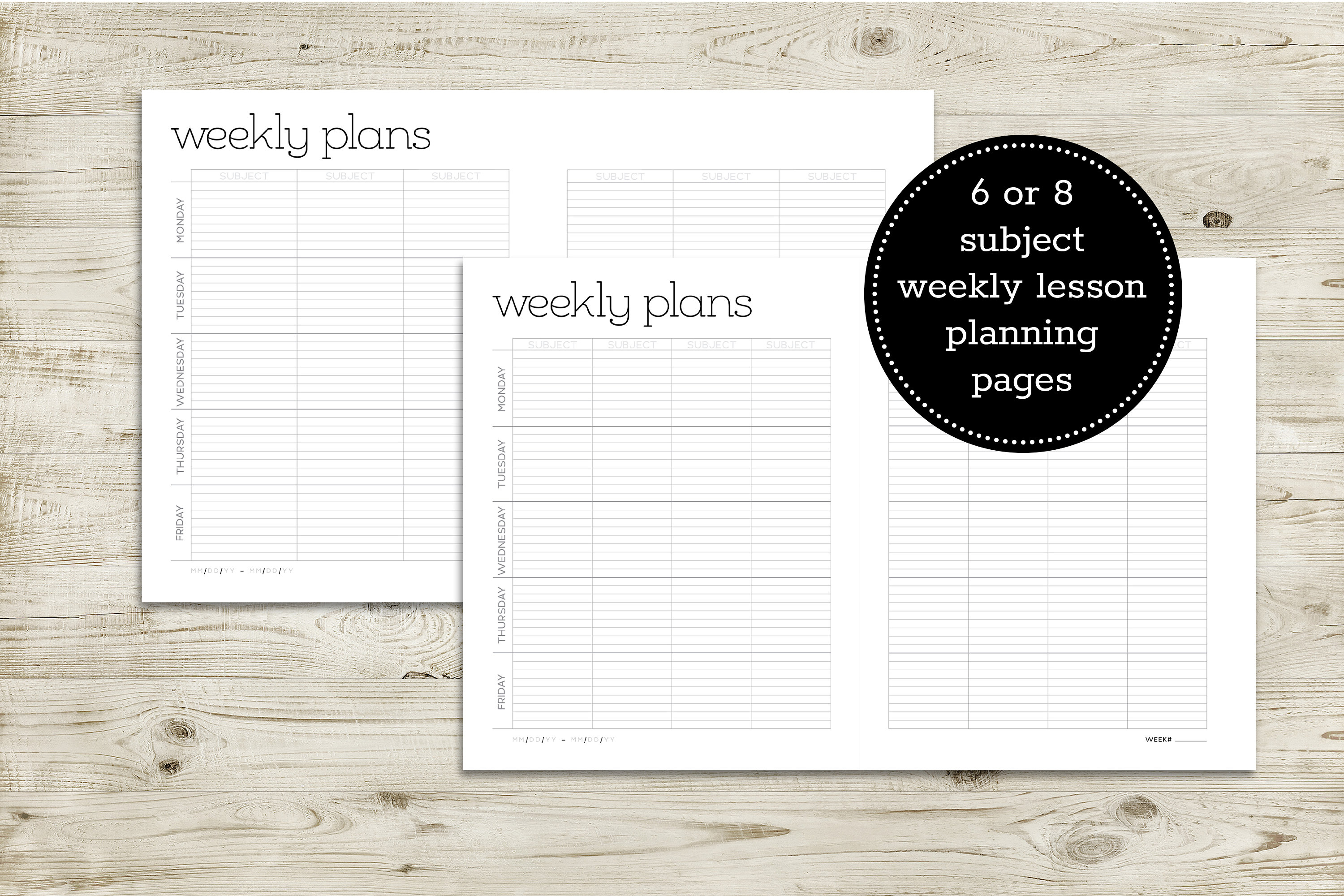 Simple Homeschool Planner Pages - Printable - Etsy