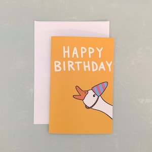 Carte d'anniversaire stupide d'oie | carte d'anniversaire canard | Cartes d'anniversaire originales | Cartes d'anniversaire pour enfants | Jolies cartes d'anniversaire