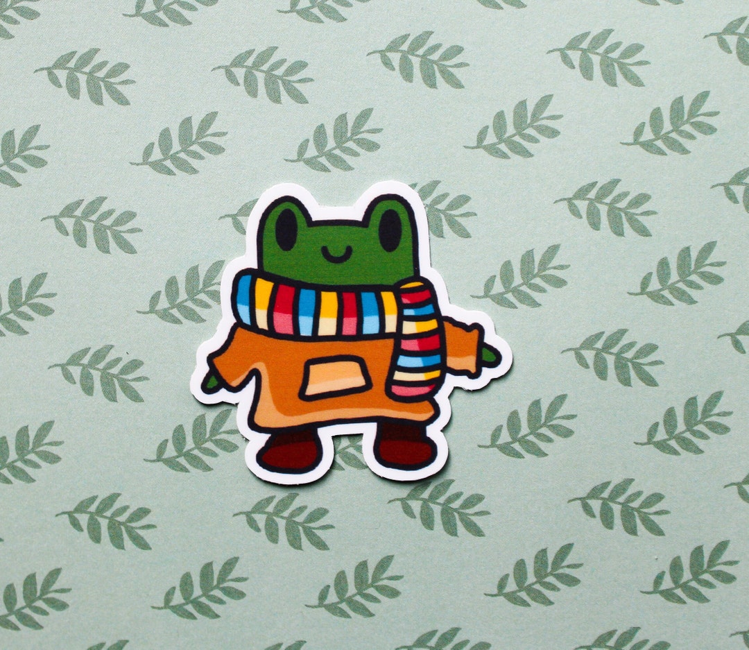 cozy-freg-the-frog-sticker-freg-sticker-cute-frog-stickers-frog