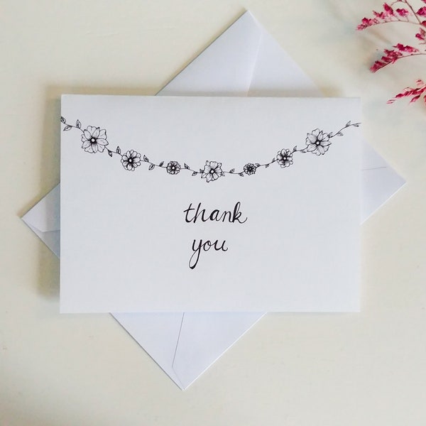 Fancy Thank You Card Etsy Canada