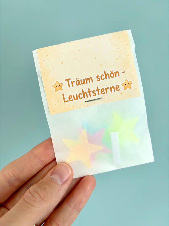Leuchtsterne Mitgebsel Kindergeburtstag – Leuchtsterne im Dunkeln – Magische Geschenk Tütchen für Schatzsuche, Kita, Einschulung &Geburtstag