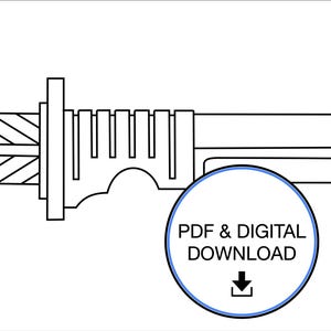 Espada de golpe muerto (plantilla de espuma)