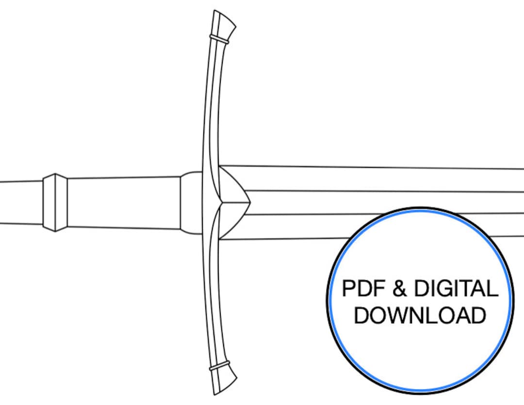LOTR Strider Sword foam Template Etsy