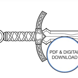 Throne of Glass Goldryn Sword (Foam Template)