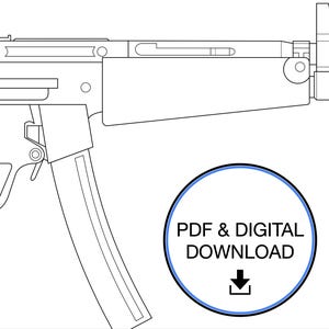 MP5 submachinegeweer (schuimsjabloon)