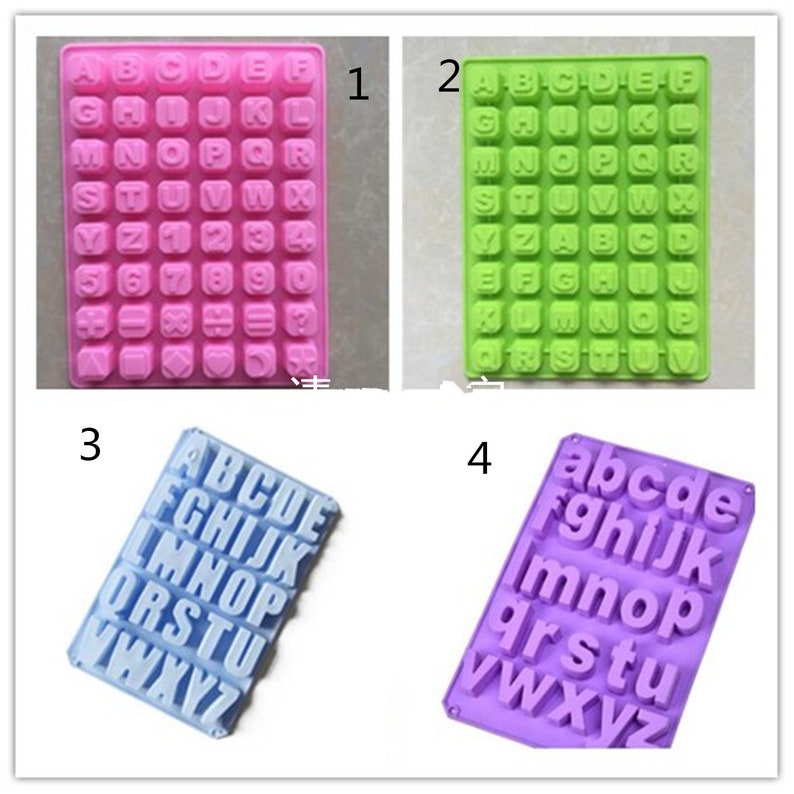 26-Cavity latter words Chocolate Mold Cake Mold Flexible Silicone Soap Mould For Candy molds Ice Mold Biscuit mold Jelly mold Baking Tool