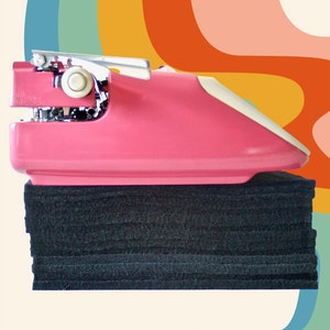 NON-SLIP Typewriter Pad |Dampens sounds, protects tables, prevents scooting! Black Felt | 12&quot; x 12&quot;, 3/8&quot; thick | Non-slip underside