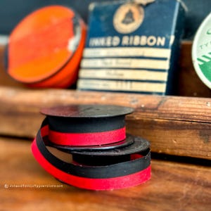 UNIVERSAL Ribbon for vintage typewriters | Approximately 48 feet of ribbon | Plastic spools | Black only or Black/Red Combo