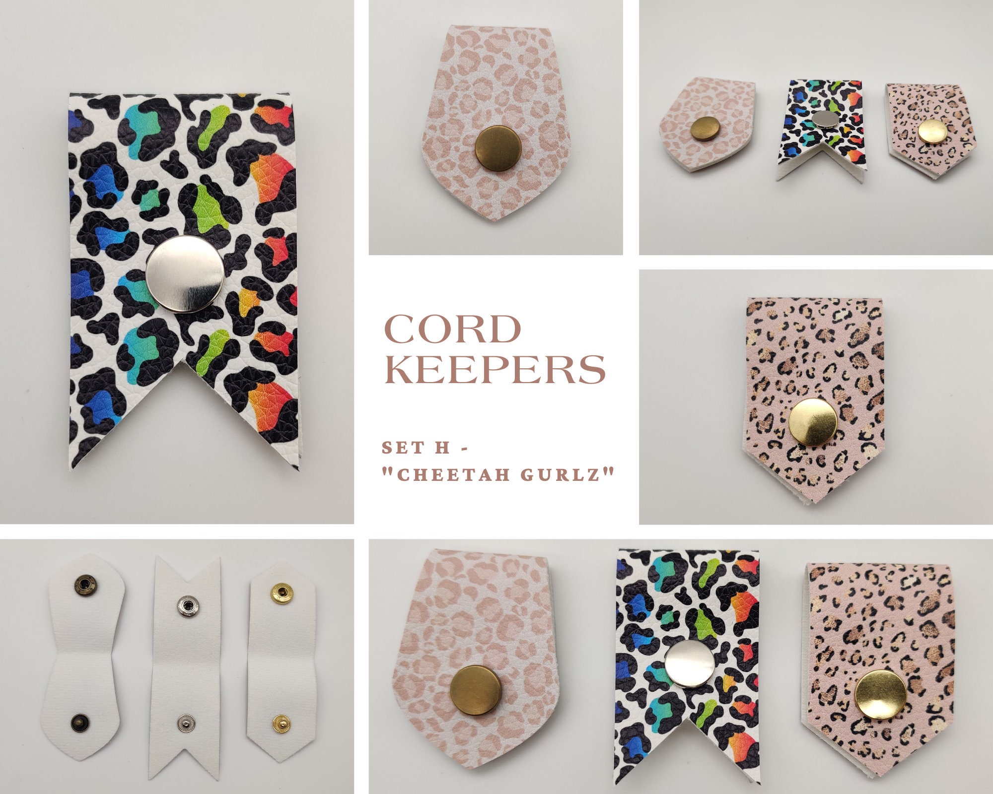 Leather Cord Keepers Made In The USA By Stitch And Rivet From Remnant - Foto 2