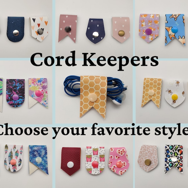 Cord keeper, cord organizer, cable organizer, cable tie, cord wrap, cord tie, gift for her, gift for him, mothers day gift, gift for mom