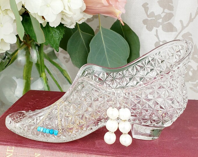 Elegant Cinderella Glass Slipper Ring Holder Jewelry Storage Etsy