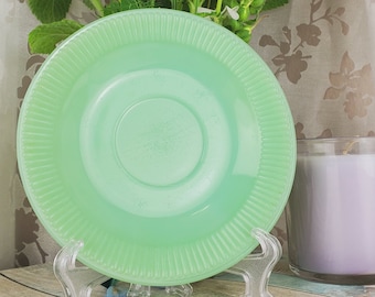 Fire King Jade-ite Jane Ray saucer, Fireking jadite