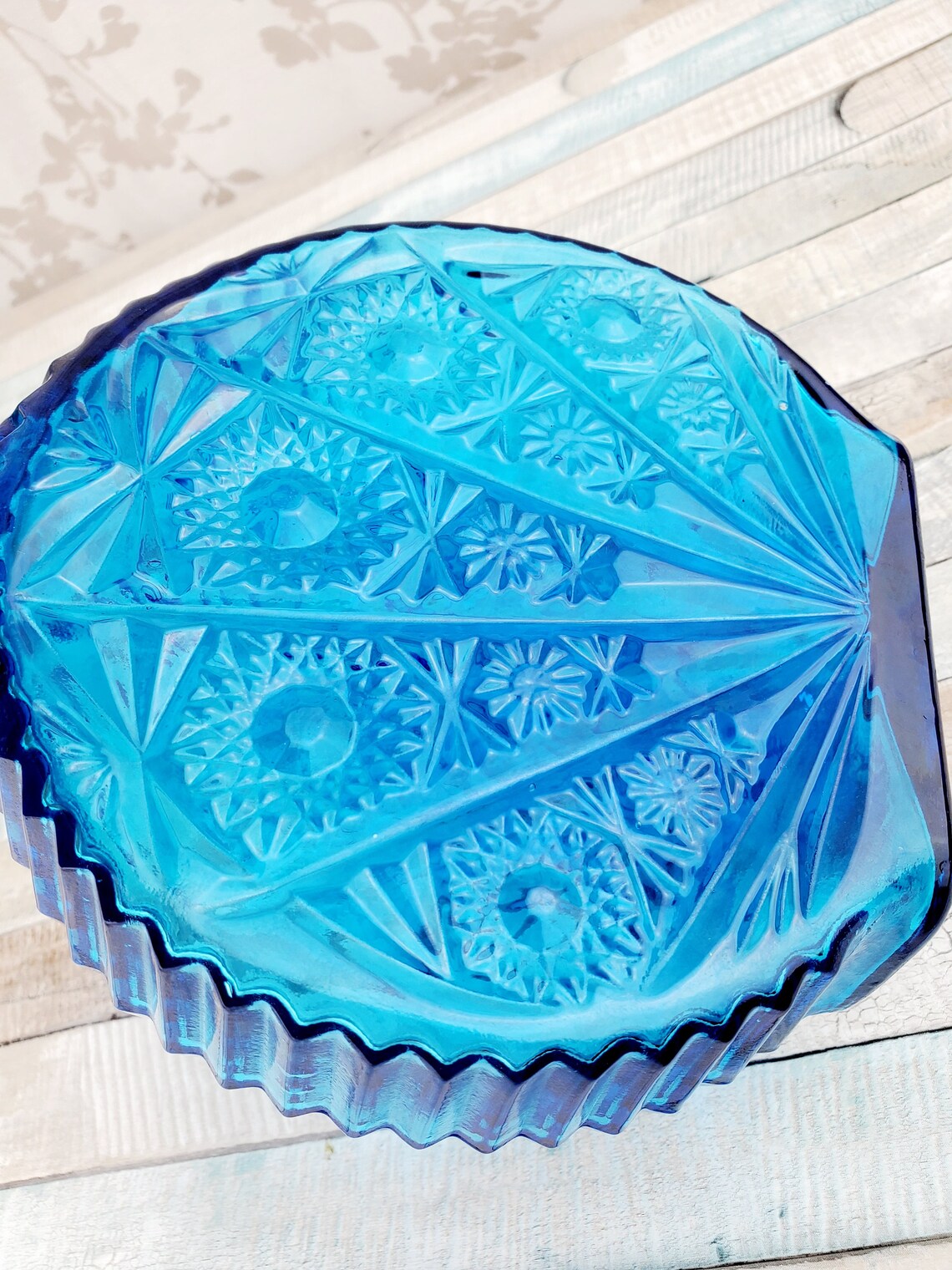 Clevenger Bros Glass cobalt blue bottle marked handmade mouth Etsy