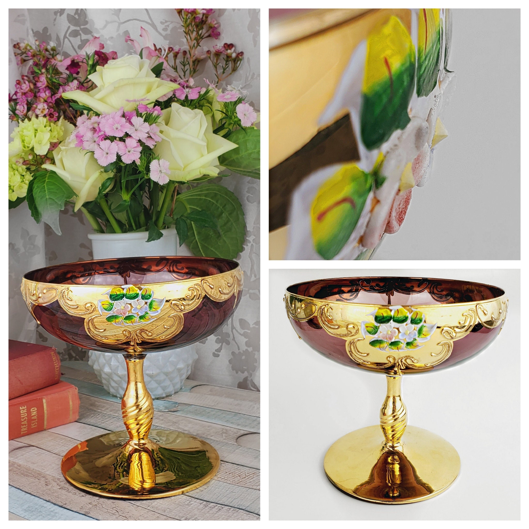 Bohemian Egermann Glass - Etsy